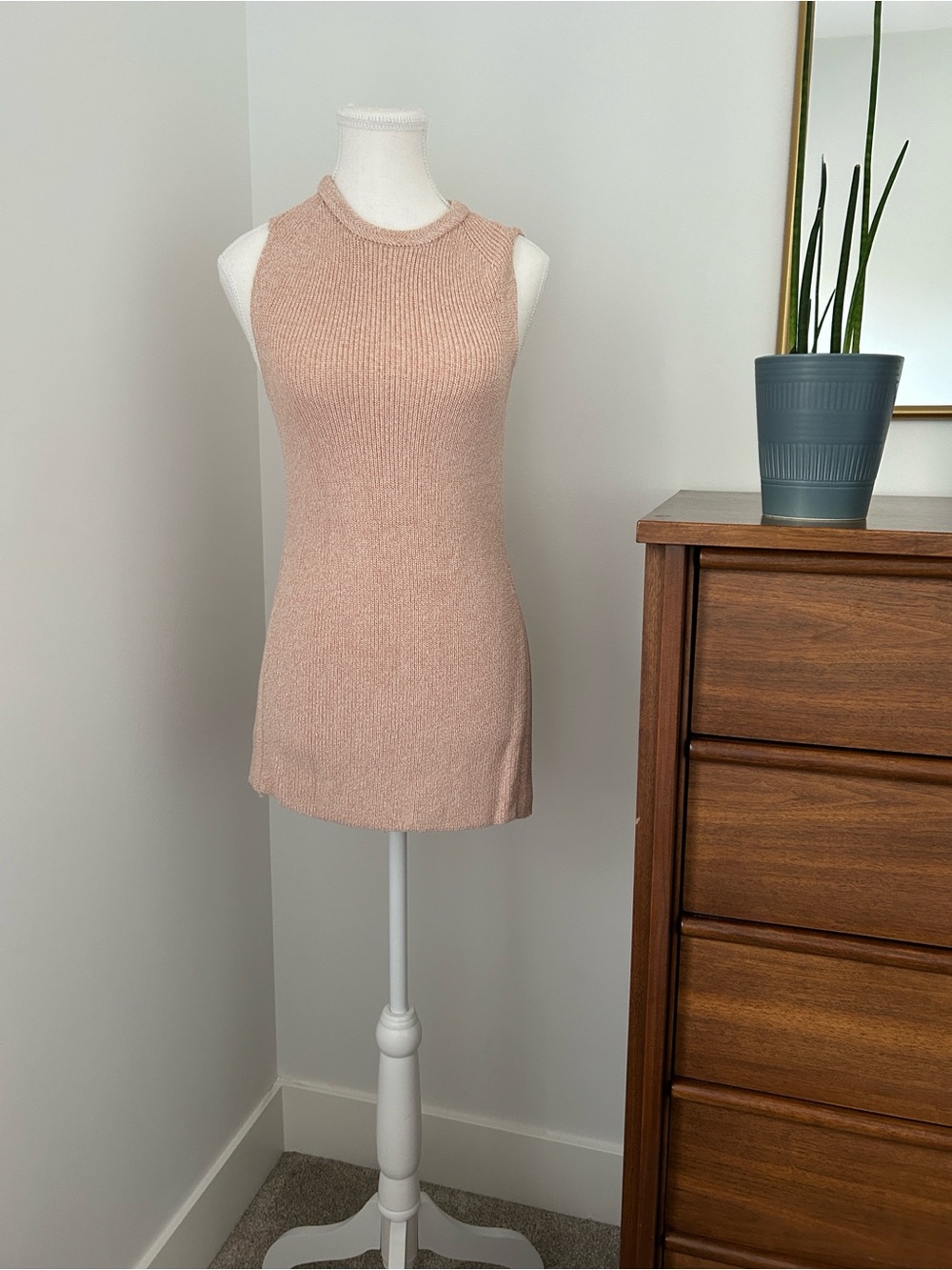 Sleeveless Wilfred Knit Tunic in Blush